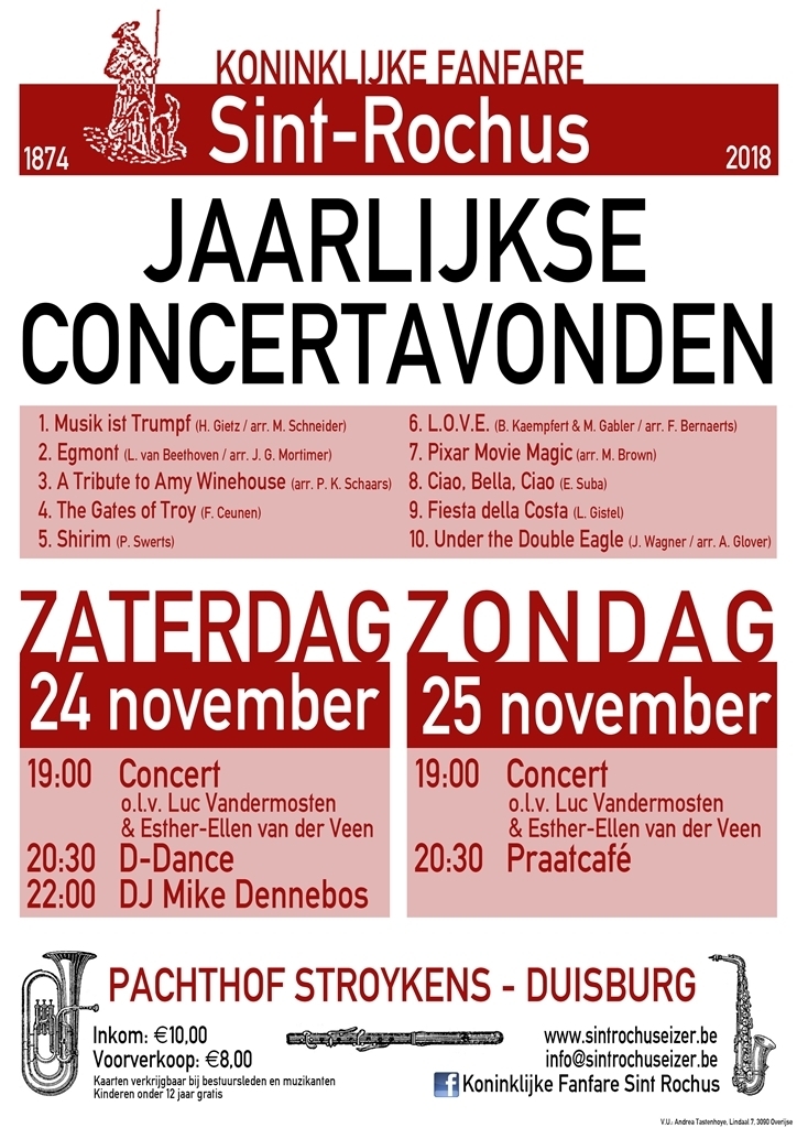 Koninklijke fanfare Sint-Rochus Eizer jaarlijkse concertavonden
